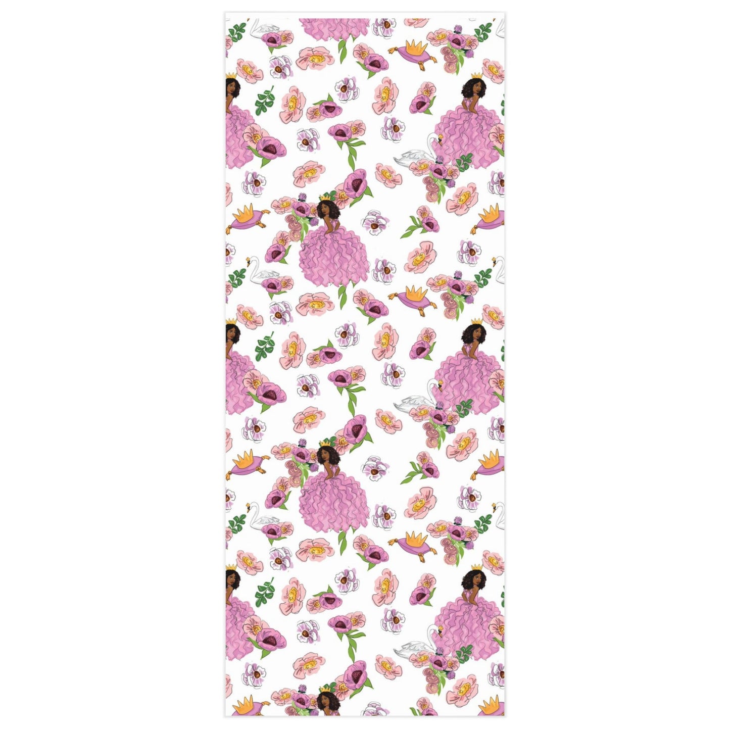 Swan Princess Wrapping Paper | White
