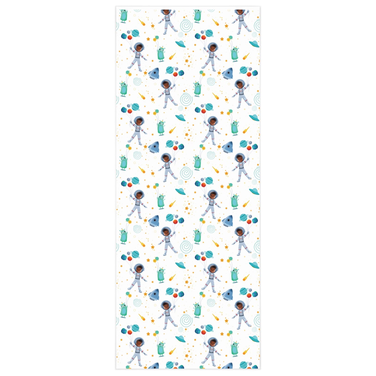 Space Boy Gift Wrapping Paper | White