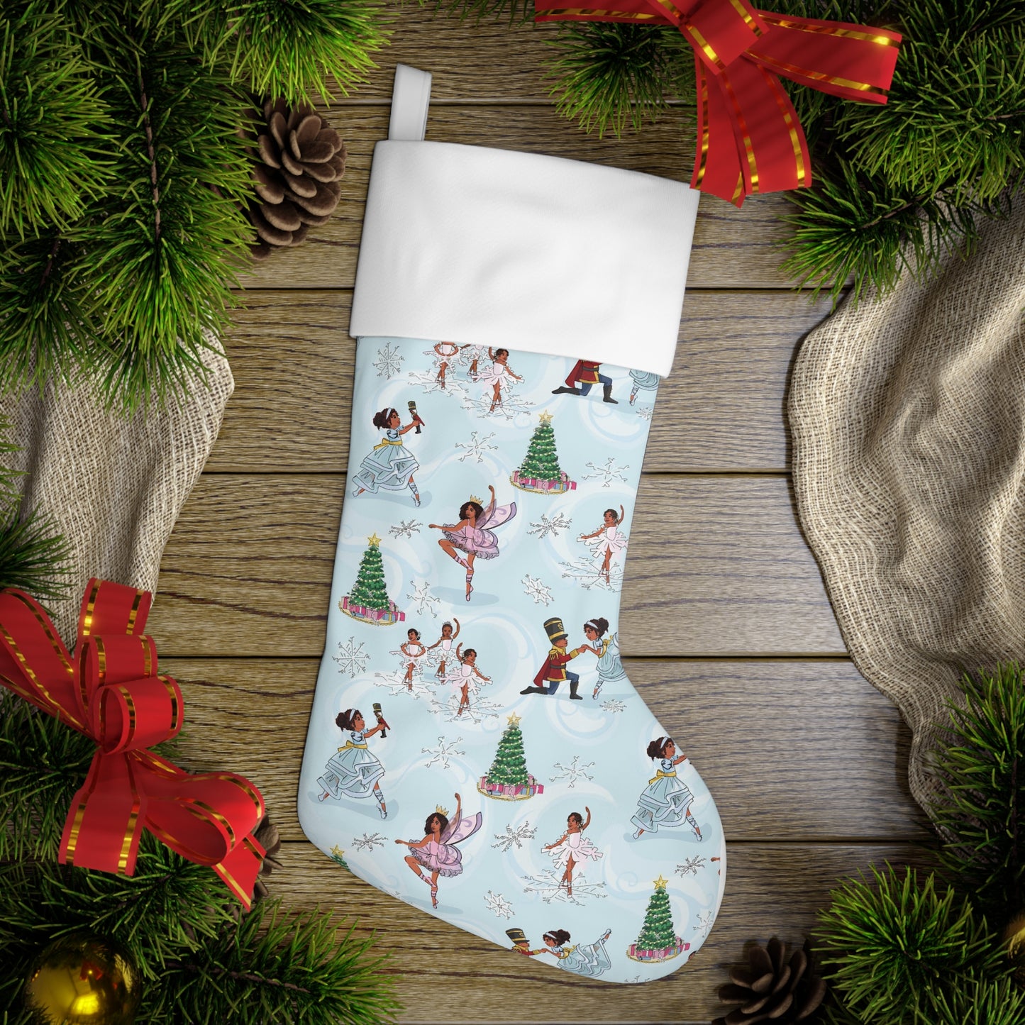 African-American Nutcracker Stocking
