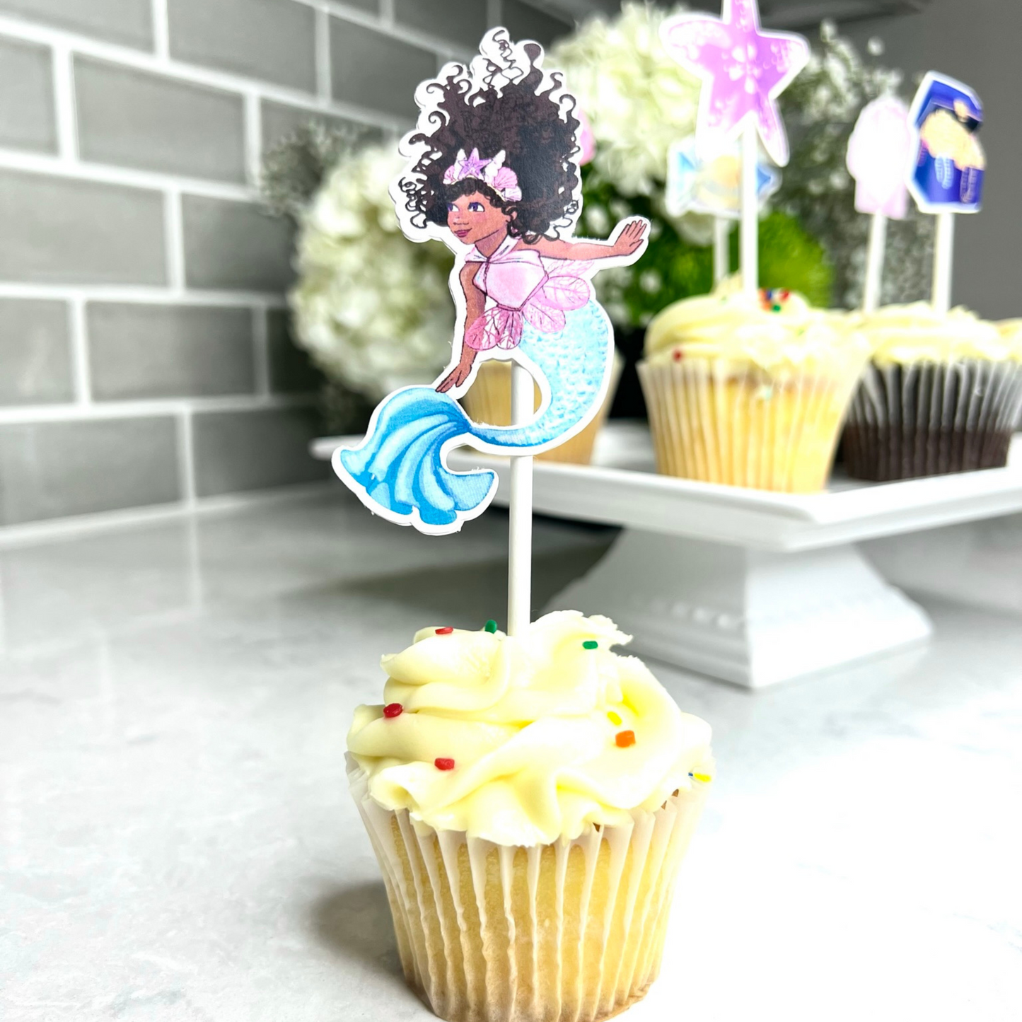Mermaid Cupcake Toppers