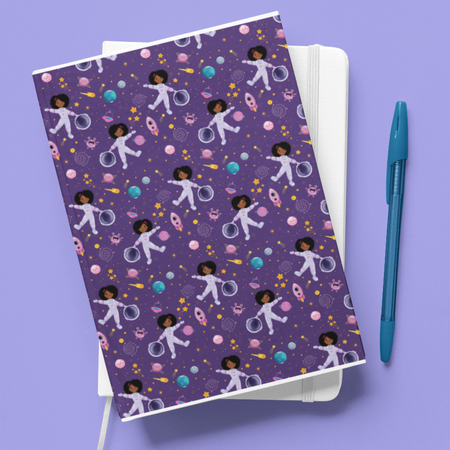 Astronaut Space Girl Hardbound Journal