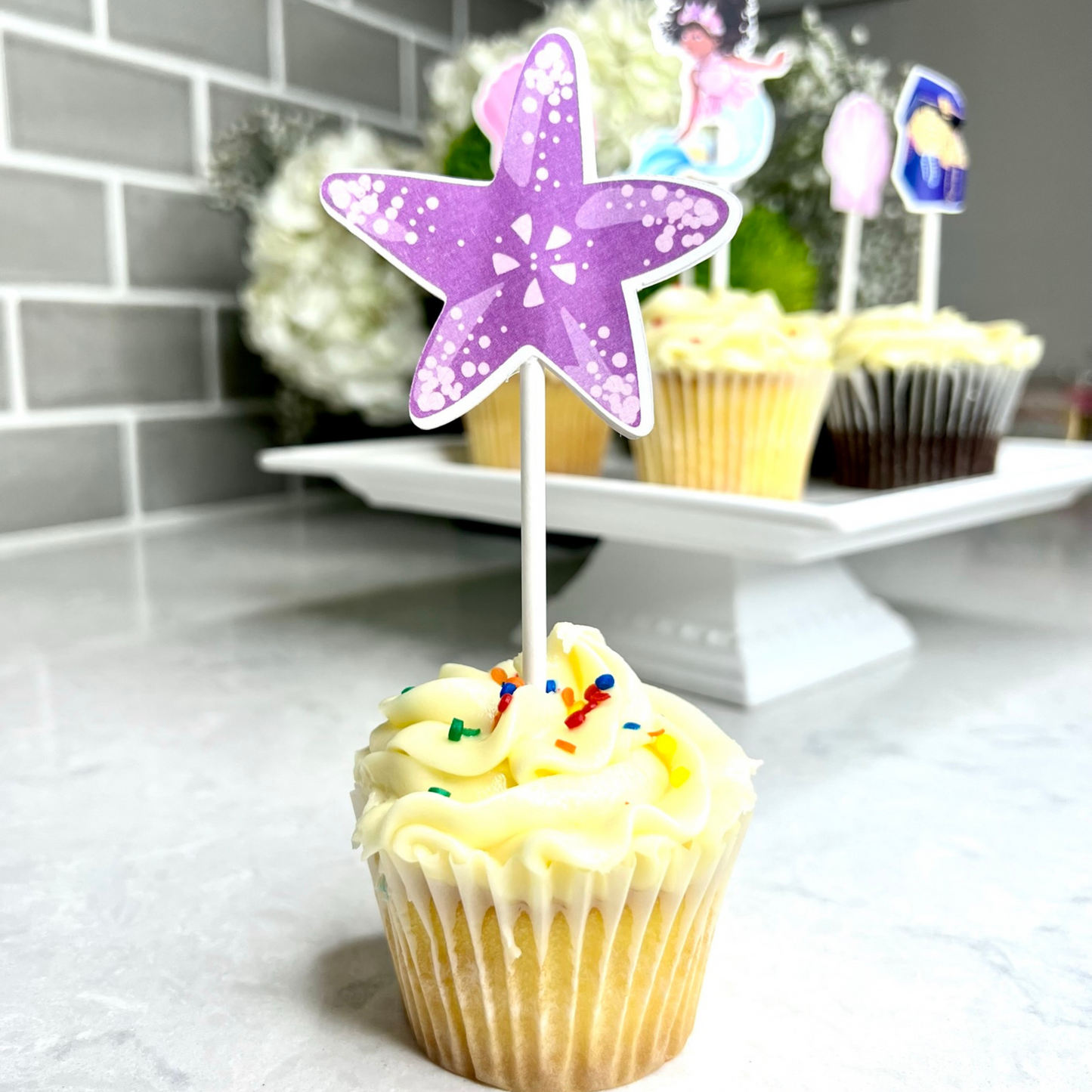 Mermaid Cupcake Toppers