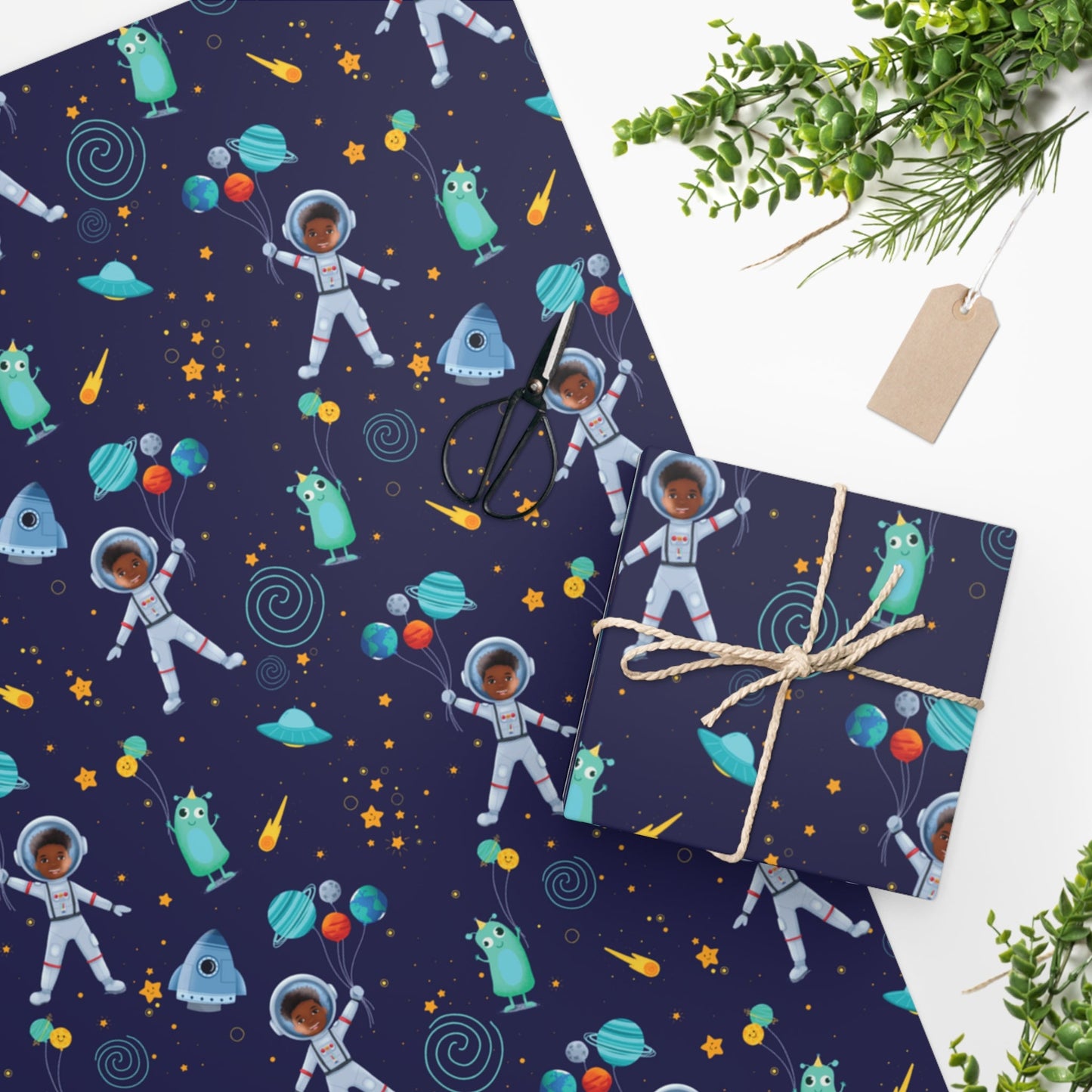 Space Boy Gift Wrapping Paper