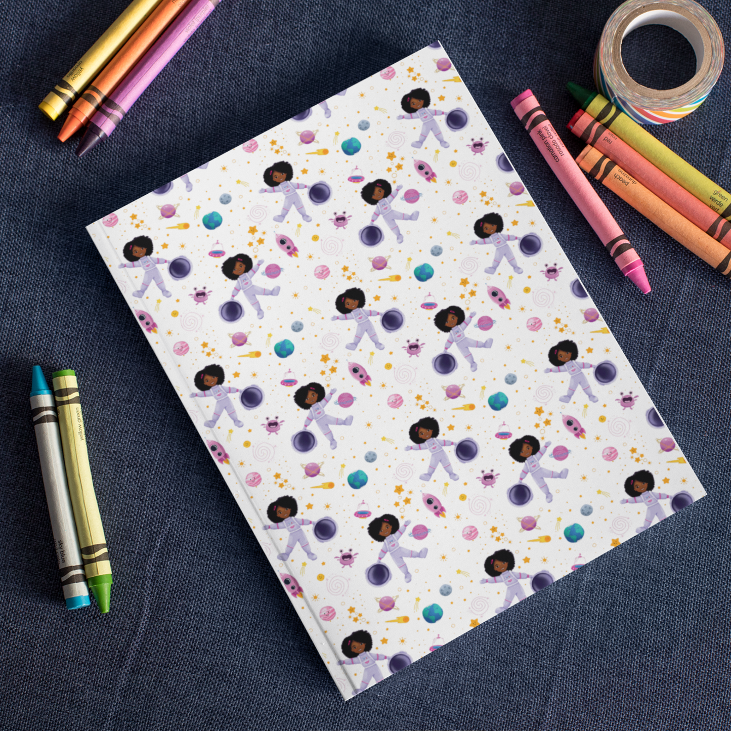 Astronaut Space Girl Hardbound Journal