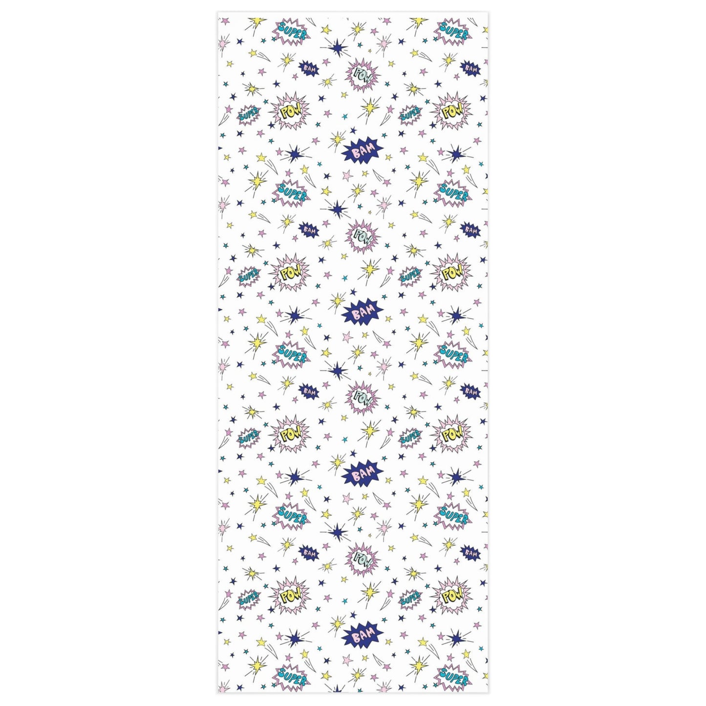 SUPERHERO WORD WRAPPING PAPER