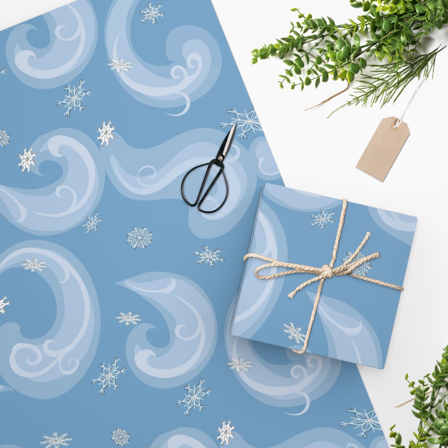 WINTER SNOW HOLIDAY WRAPPING PAPER