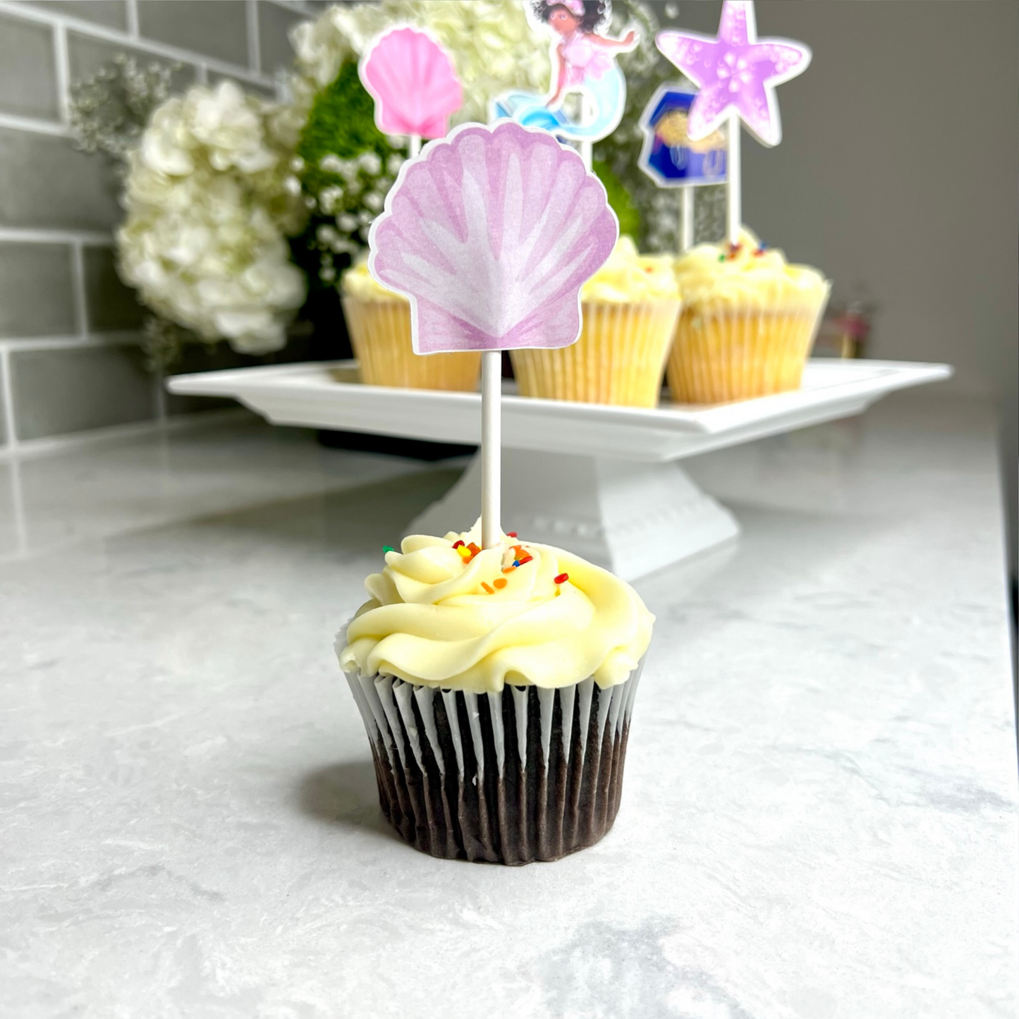 Mermaid Cupcake Toppers