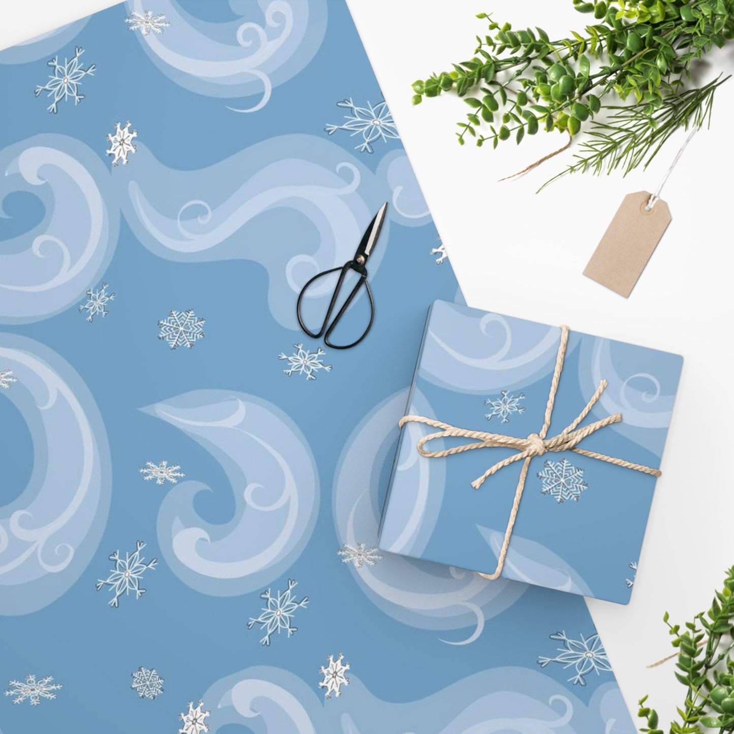 WINTER SNOW HOLIDAY WRAPPING PAPER