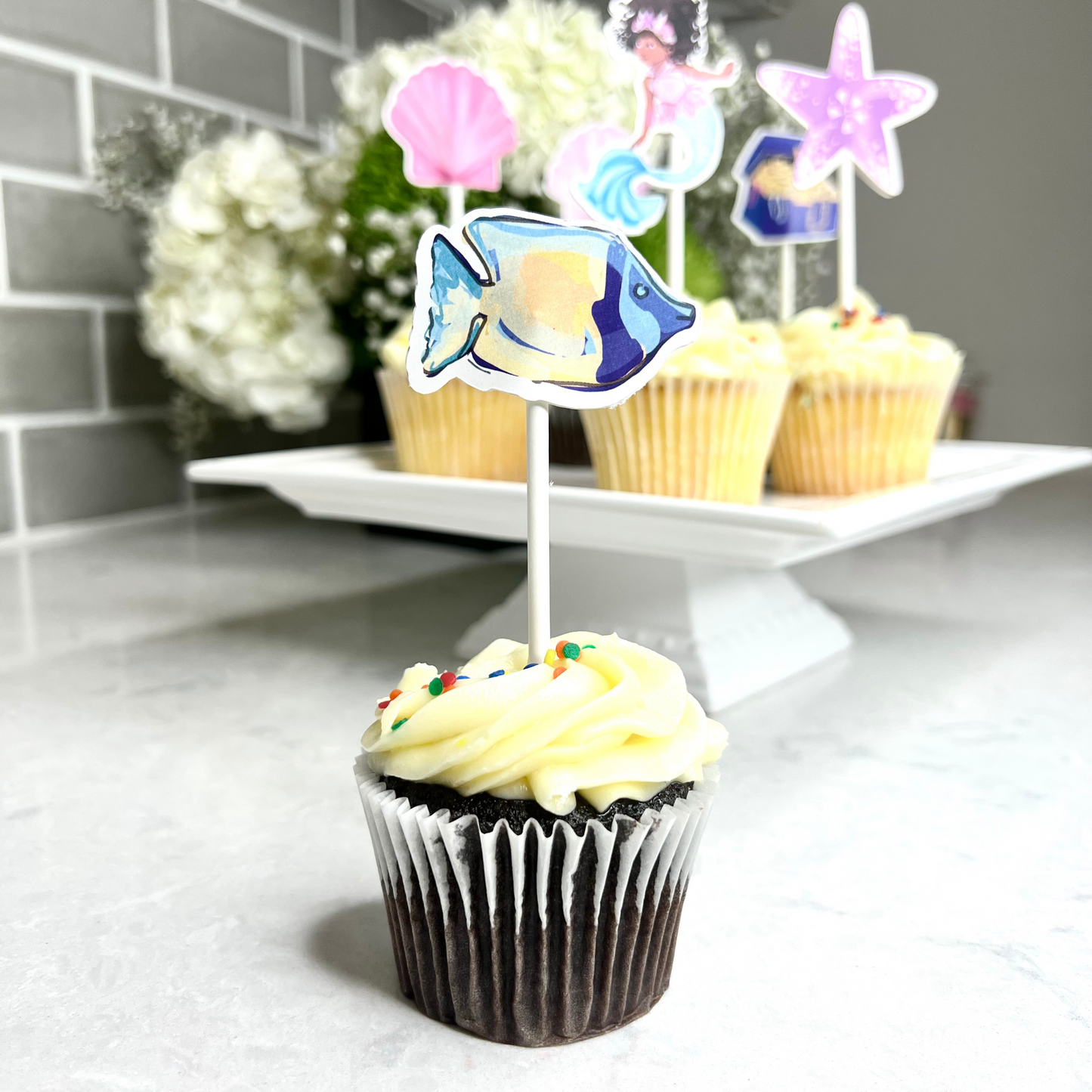 Mermaid Cupcake Toppers