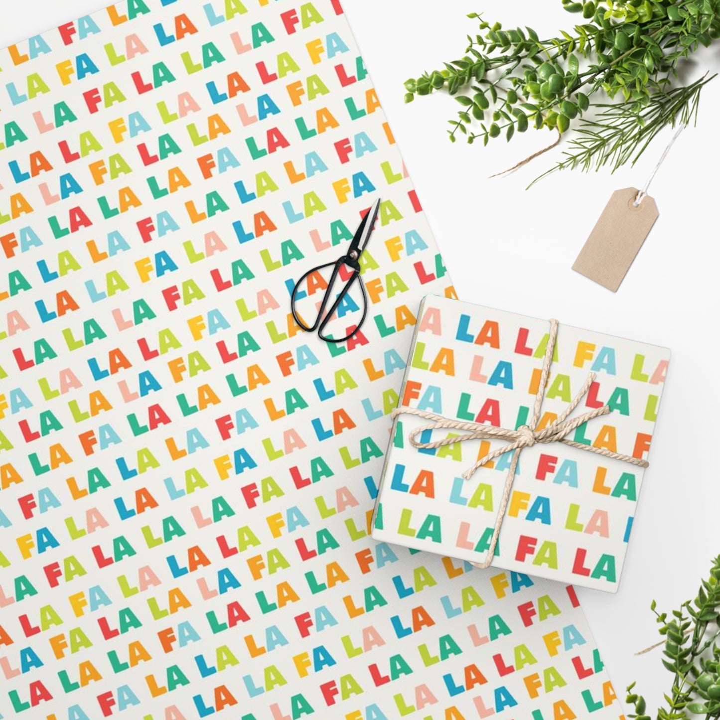 Fa-la-la-la Holiday Gift Wrapping Paper