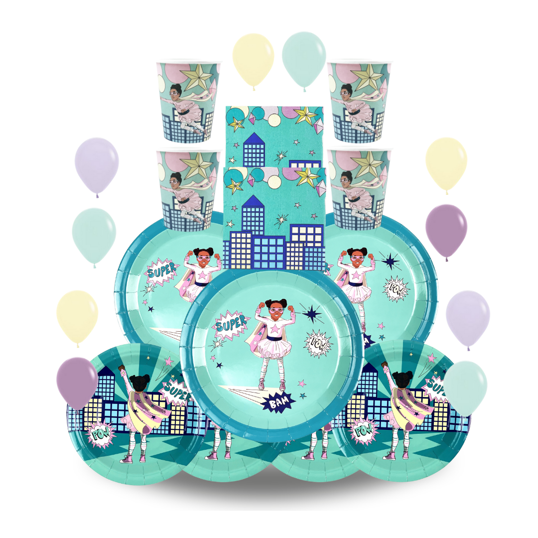 Girl superhero party set