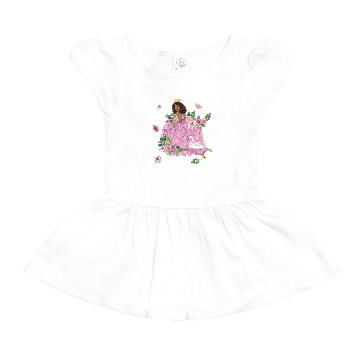 Baby Dress Swan Princess in white