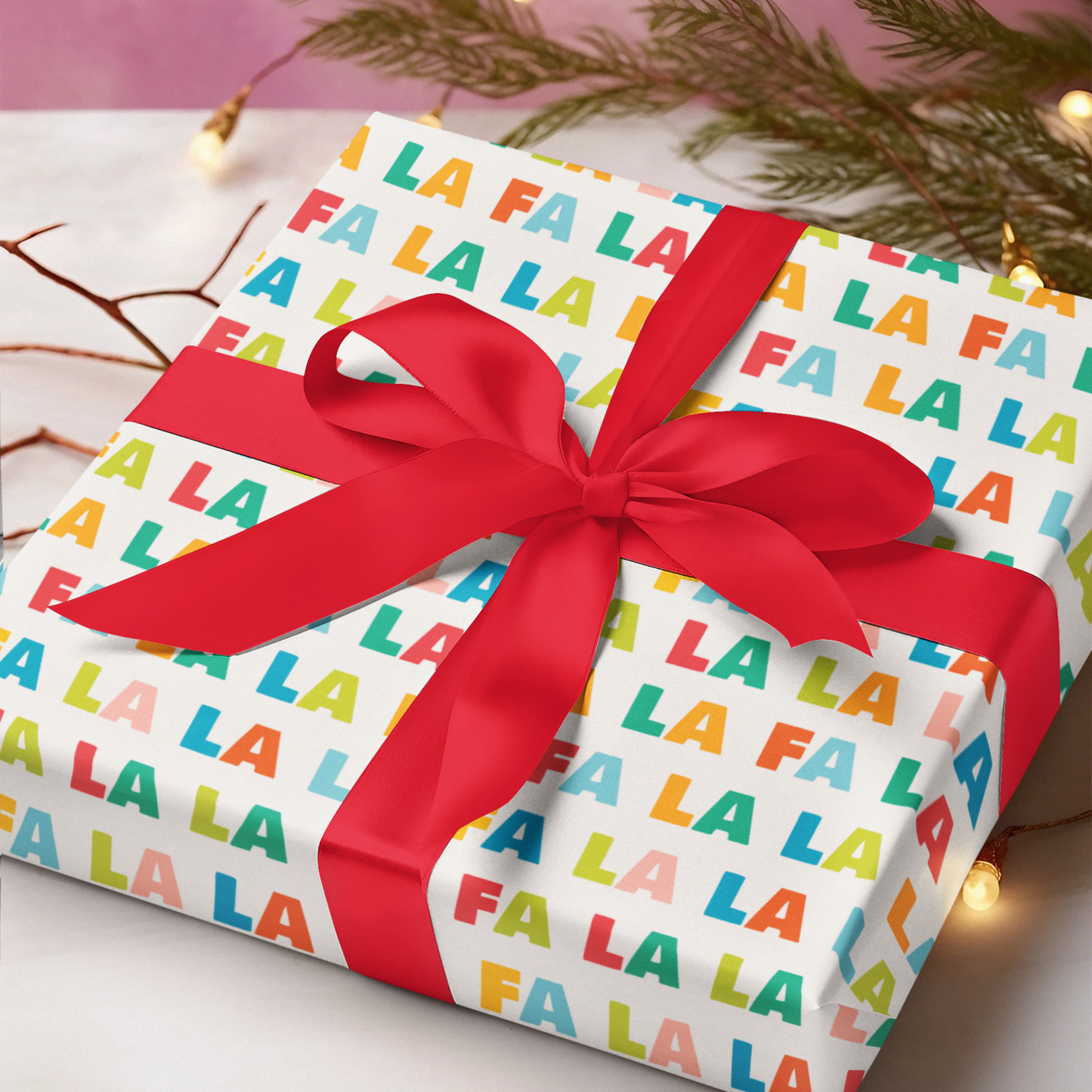 Christmas Tree Gift Wrap Paper