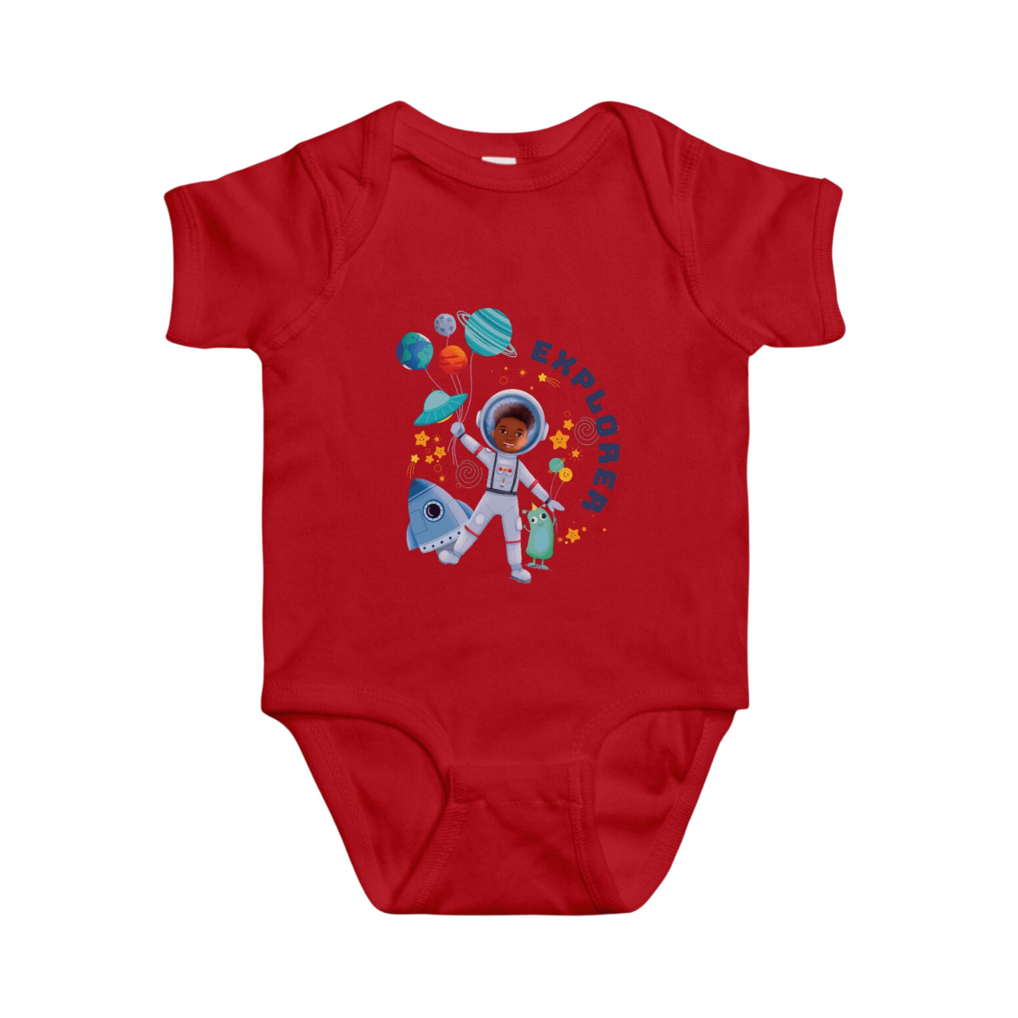 Astronaut Boy Baby Short Sleeve One Piece | (6-18mo)
