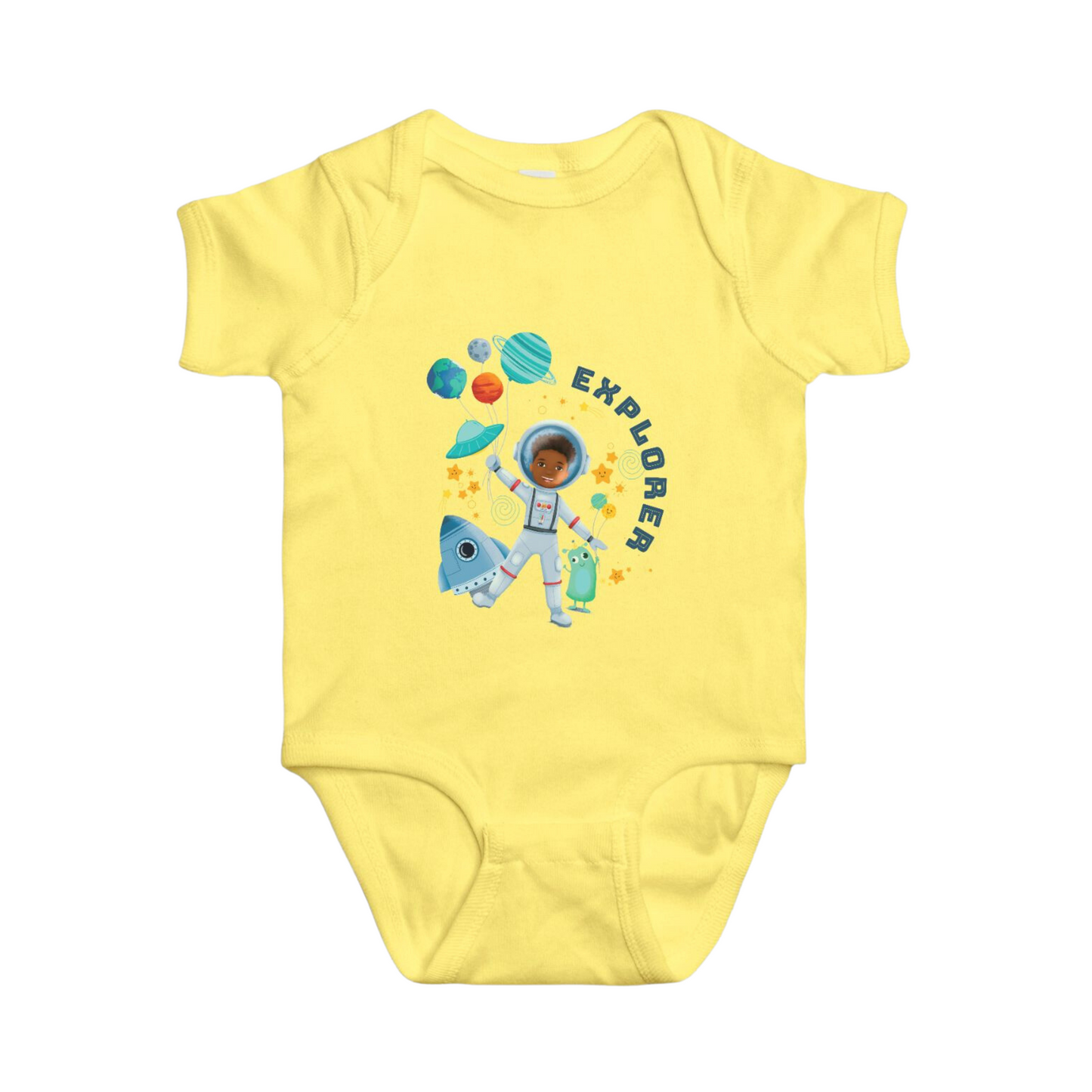 Astronaut Boy Baby Short Sleeve One Piece | (6-18mo)