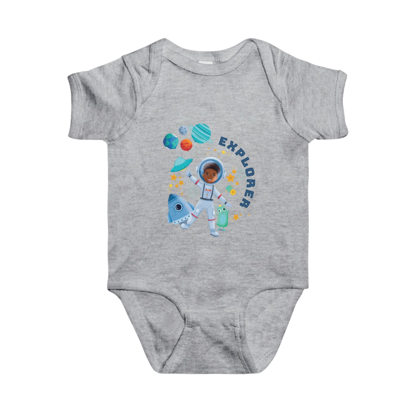 Astronaut Boy Baby Short Sleeve One Piece | (6-18mo)
