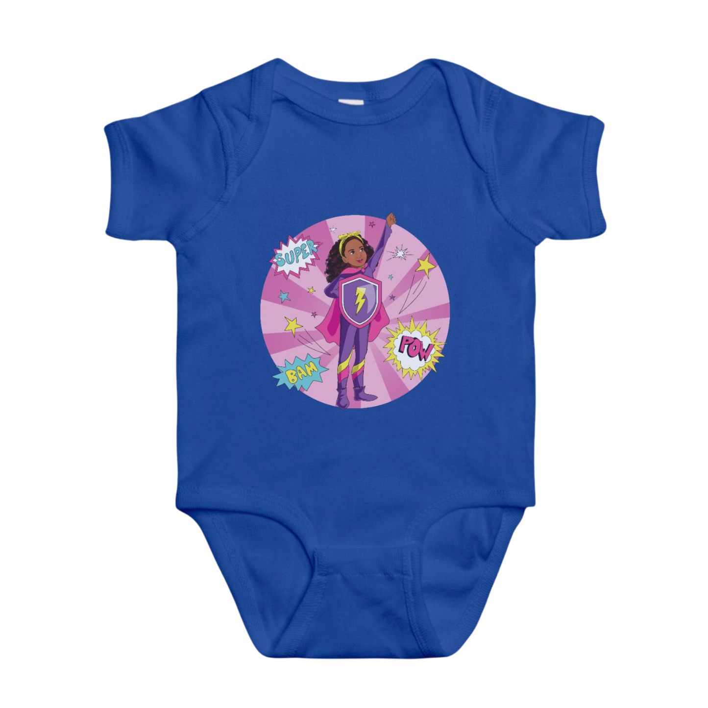 Black Supergirl Baby One Piece