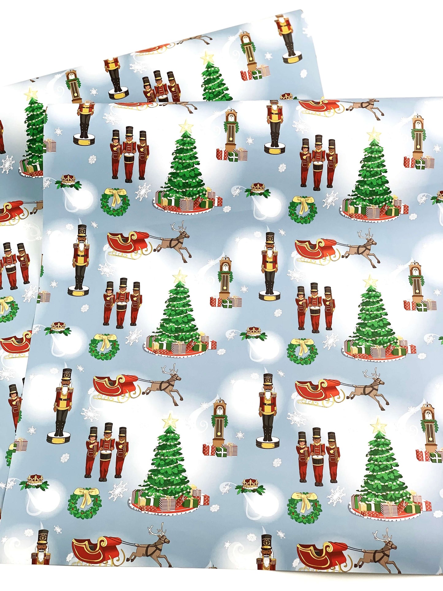 African American Nutcracker Solider Christmas Gift Wrap