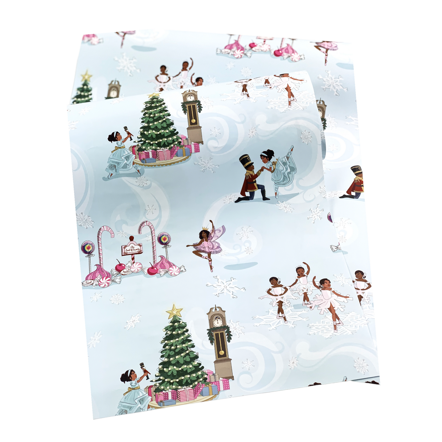 Dancing Black Ballerinas Christmas Gift Wrap