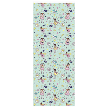 Girl Superhero Gift Wrapping Paper