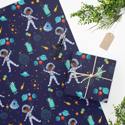 Space Boy Gift Wrapping Paper