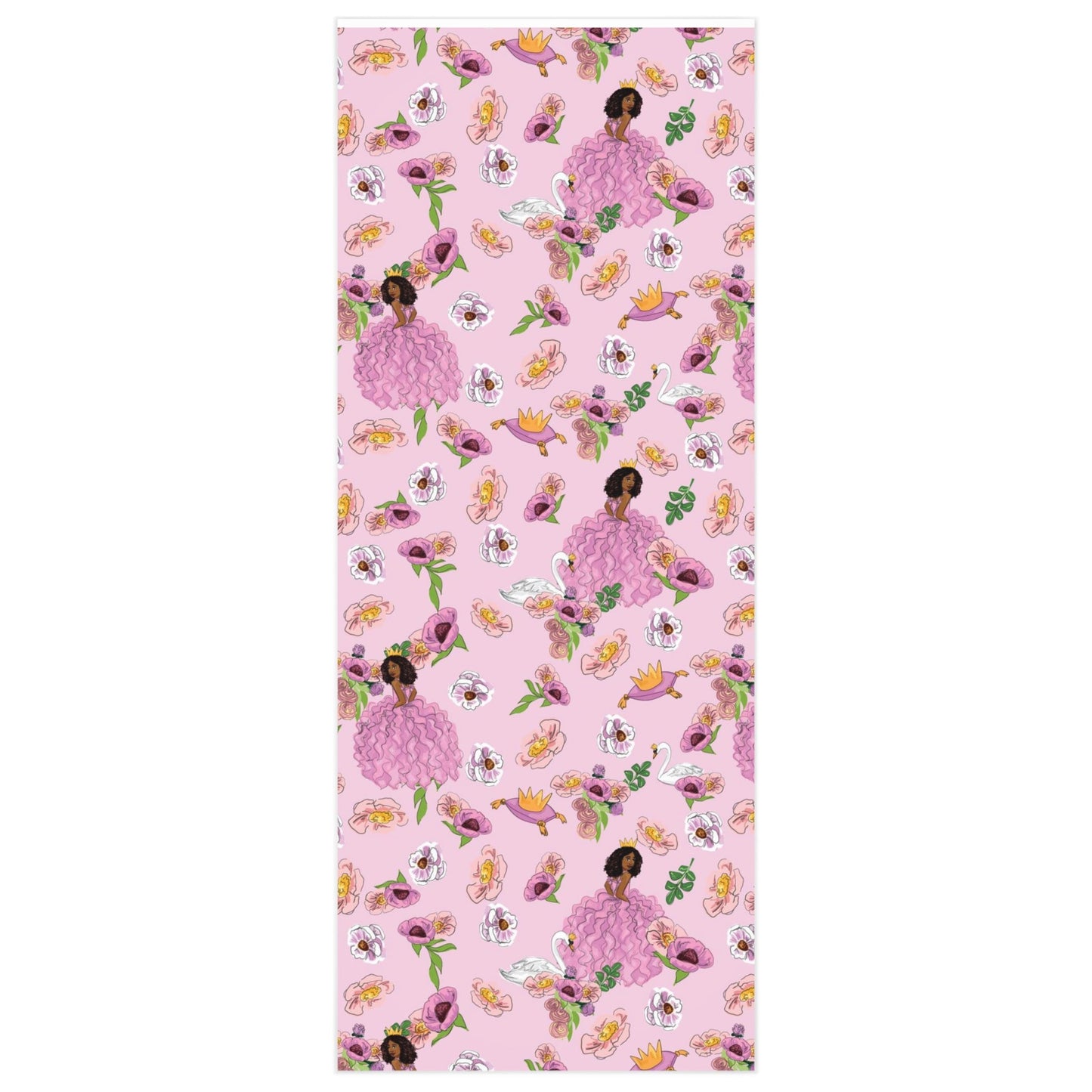 Swan Princess Gift Wrapping Paper | Pink