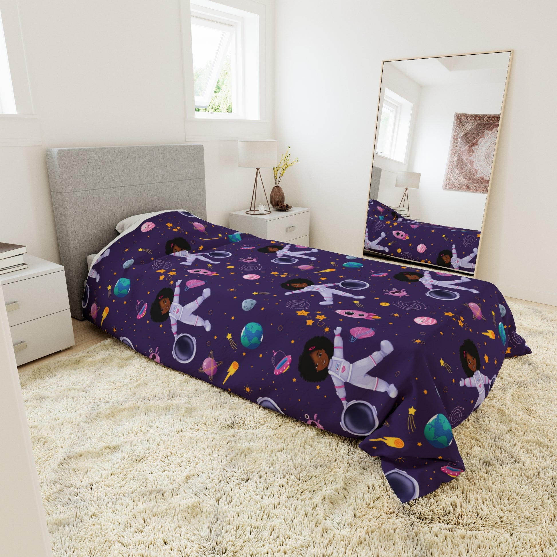 Space Girl Explorer Duvet