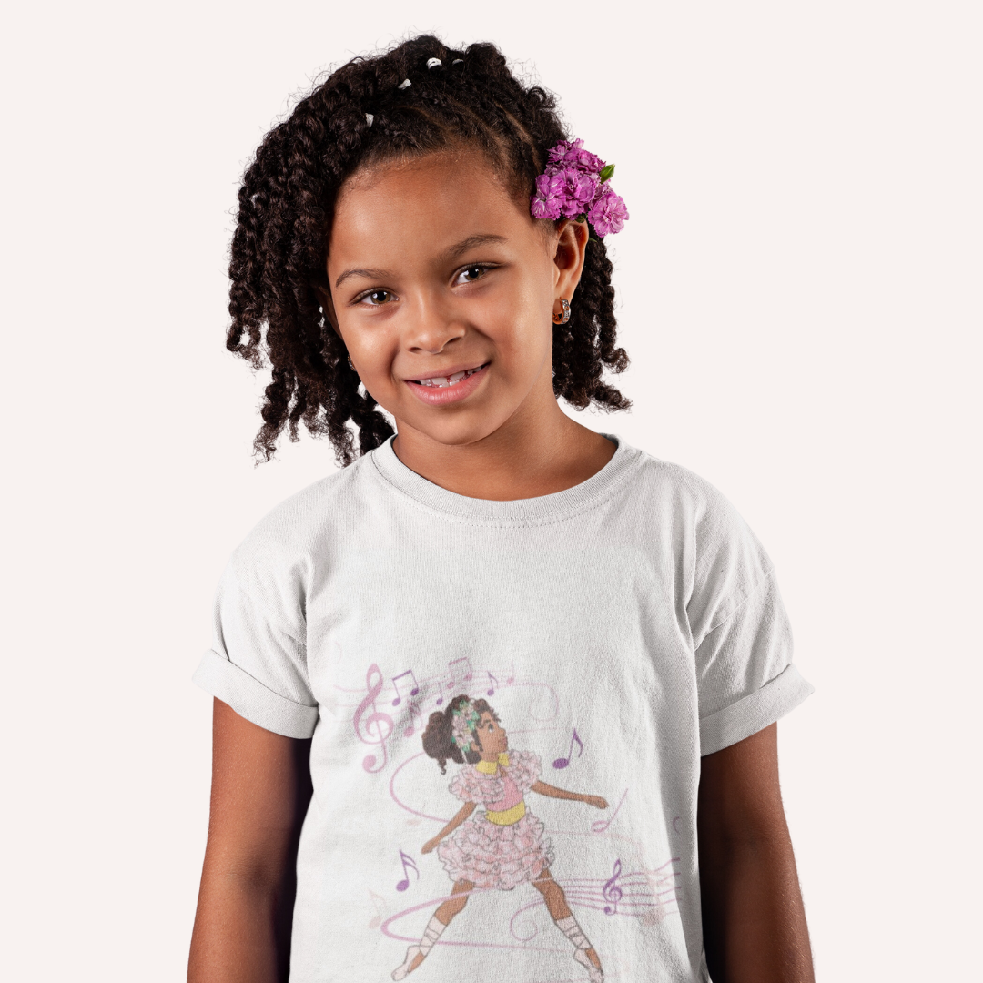 Kids Ballerina Graphic Tee Shirt