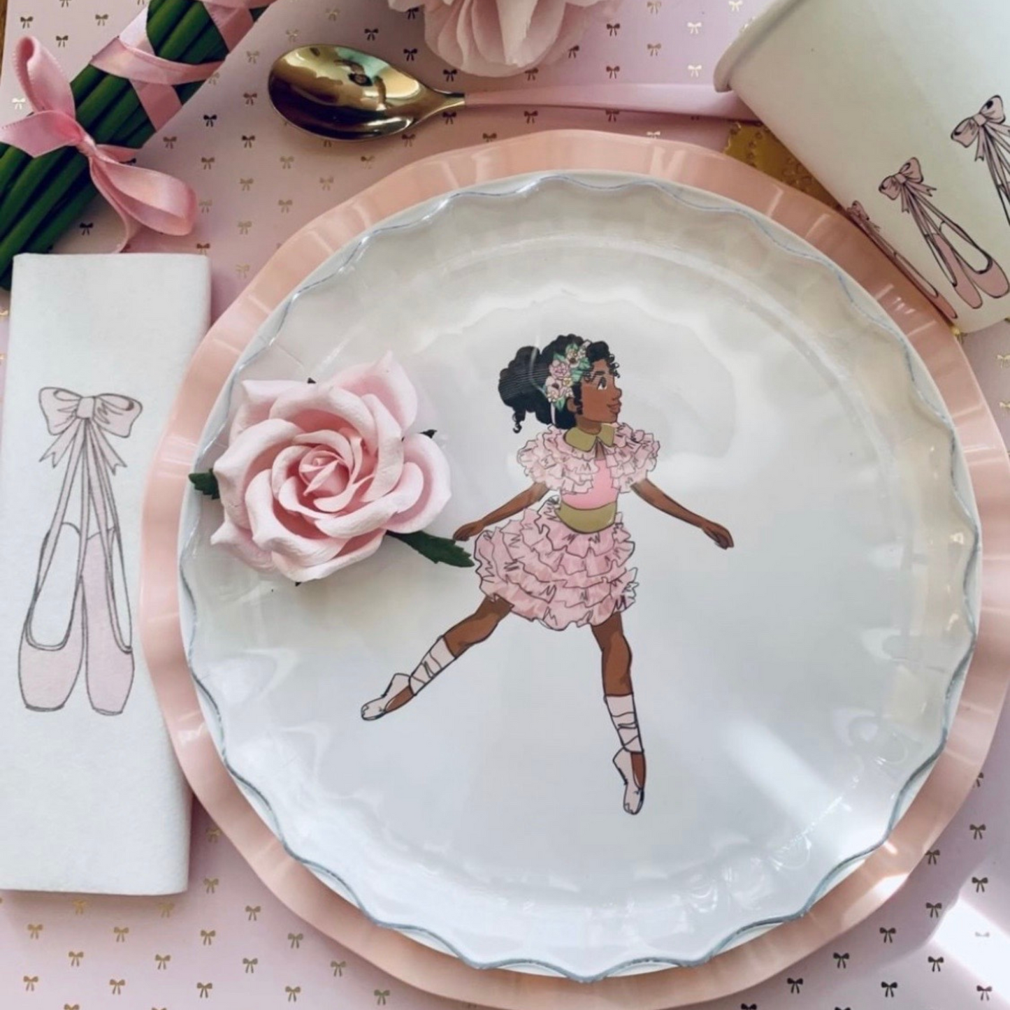 Ballerina Party Tableware Set Decorations Ideas for Birthday