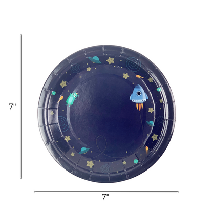 Blue Outerspace Paper Plates 