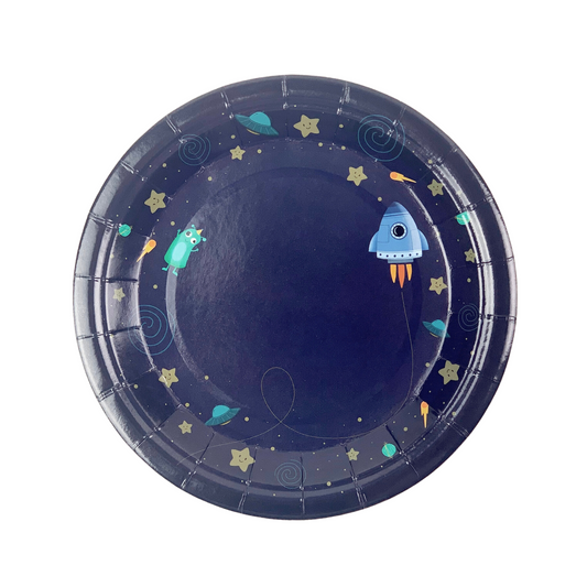 Blue Outerspace Paper Plates 