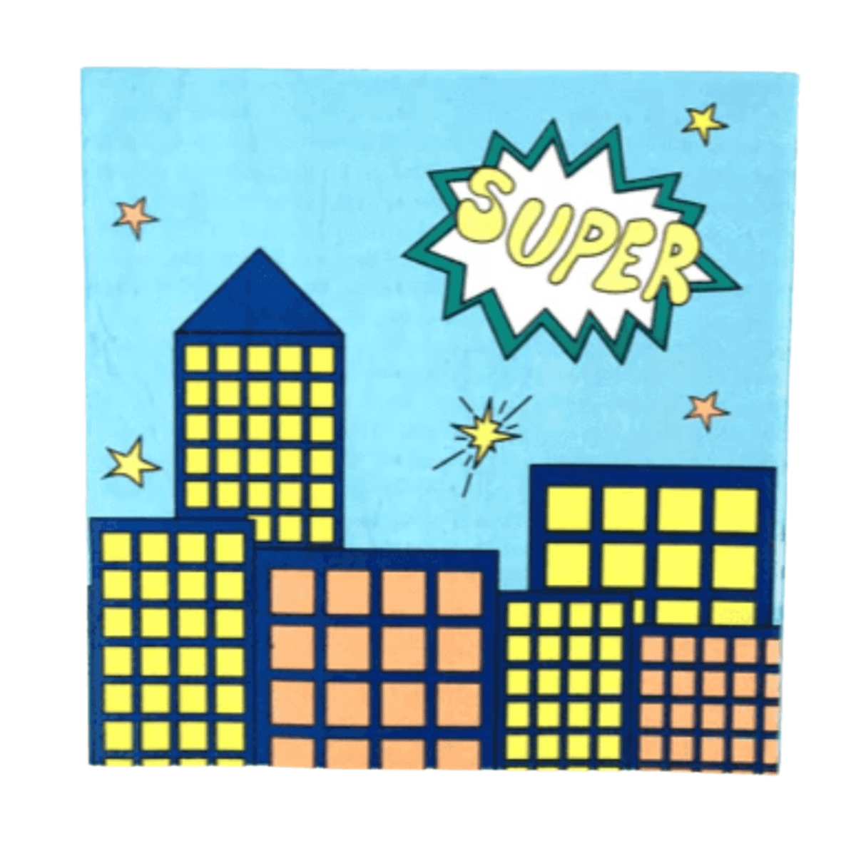 Superhero Paper Napkins | Light Blue — included in the Boy Superhero Green Suit party set