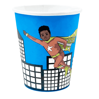 Superhero Paper Cups | Red Suit — included in the Boy Superhero Red Suit party set
