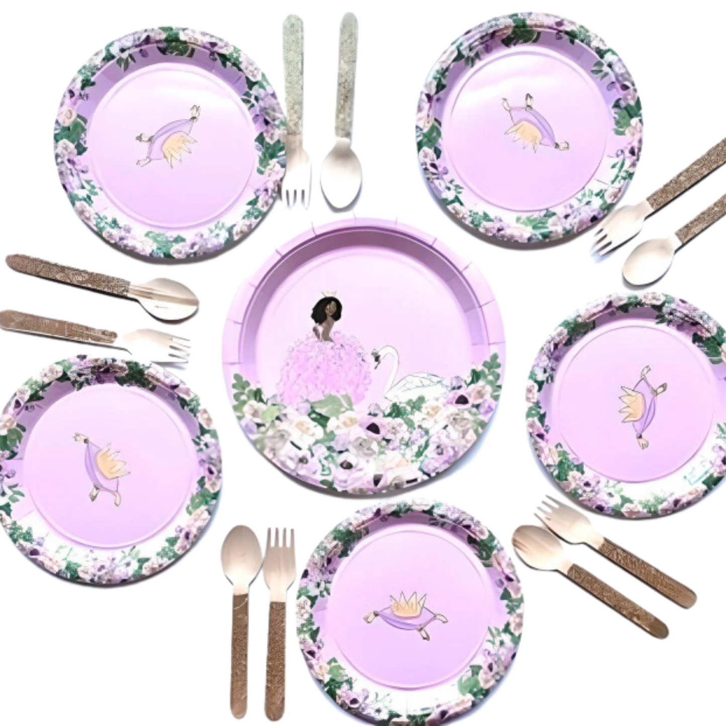 Princess Crown Paper Plates (Small)