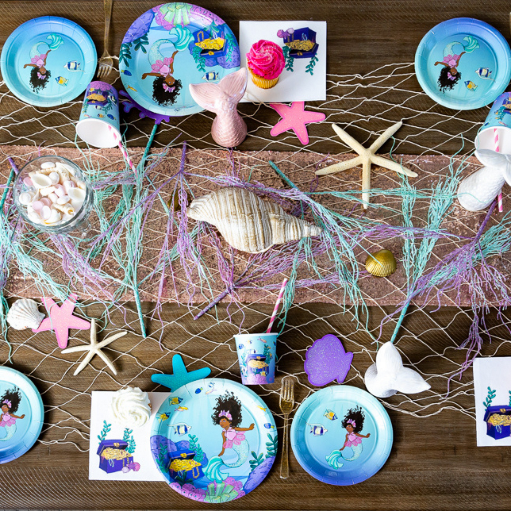 Mermaid Party Tableware Ideas Decorations