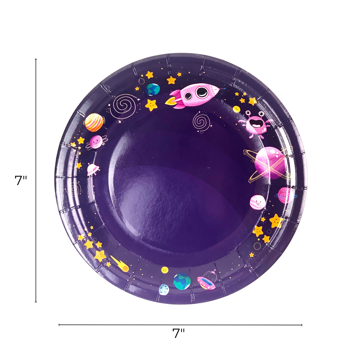 Purple Outerspace Paper Plates (Small)