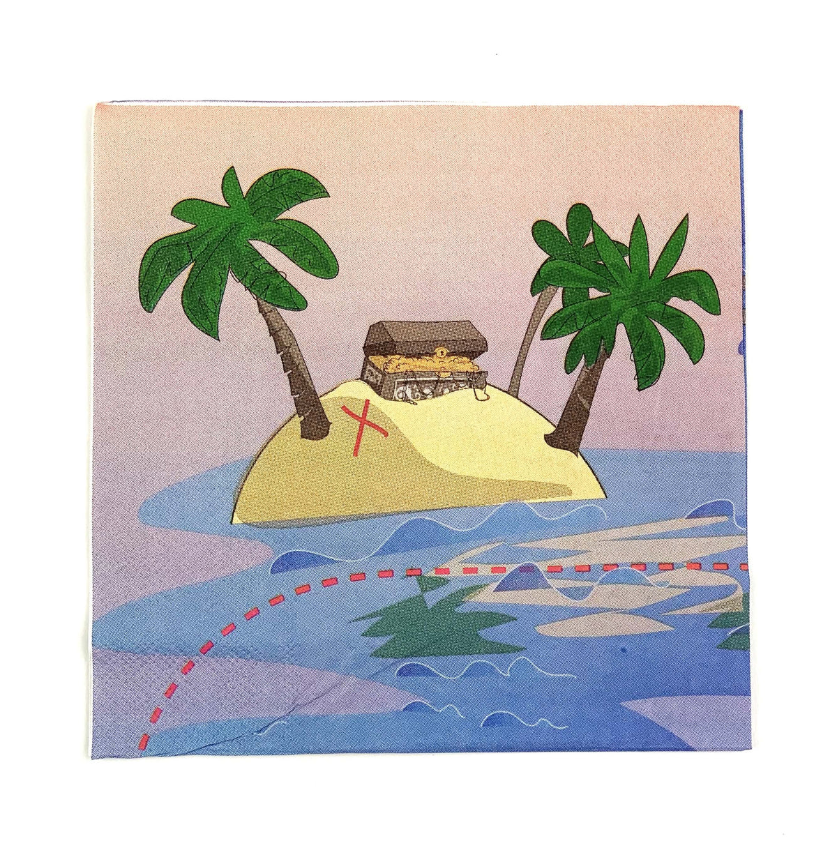 Pirate Treasure Map Paper Napkins — included in the Pirate party set