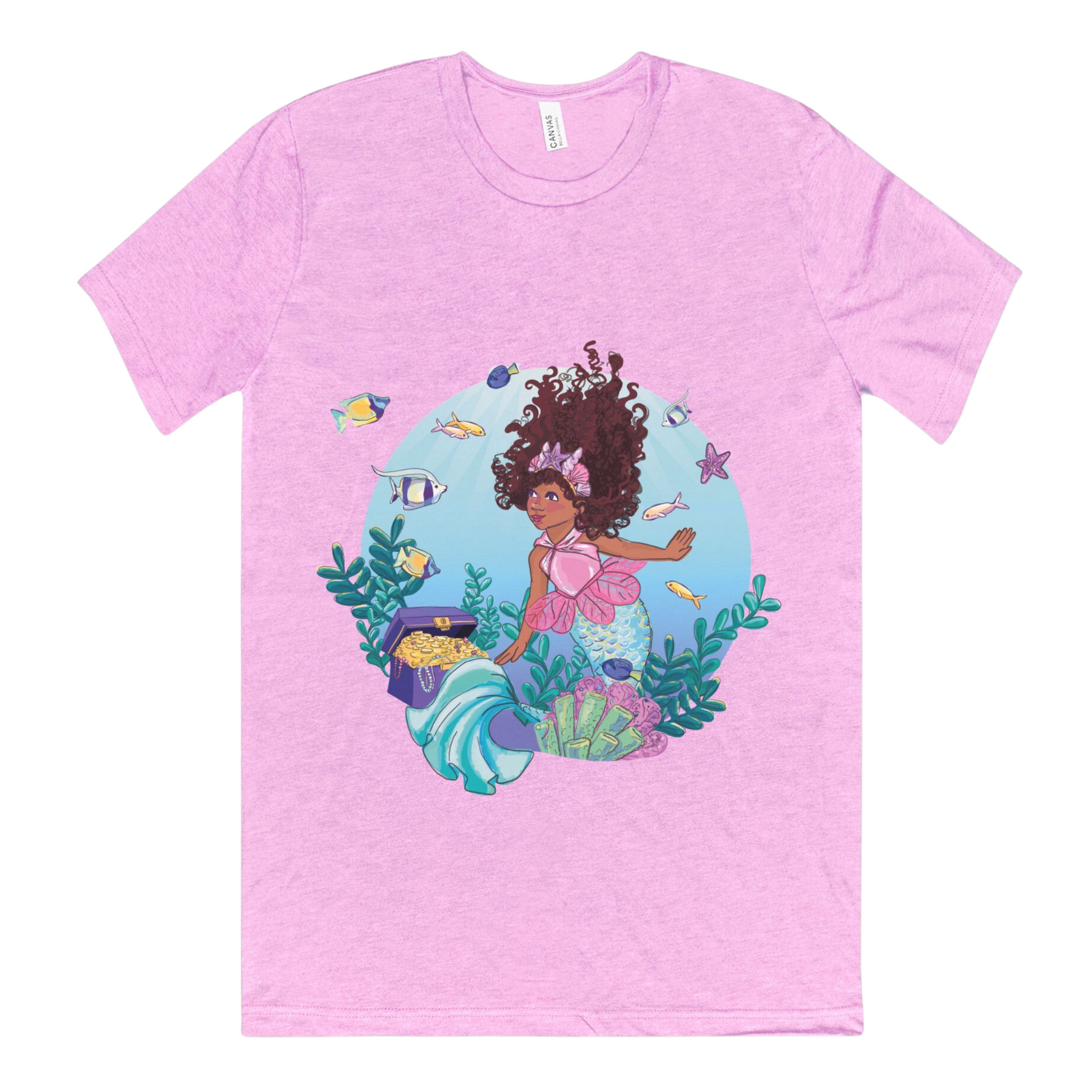 Adult Mermaid Short Sleeve Shirt (Lilac)