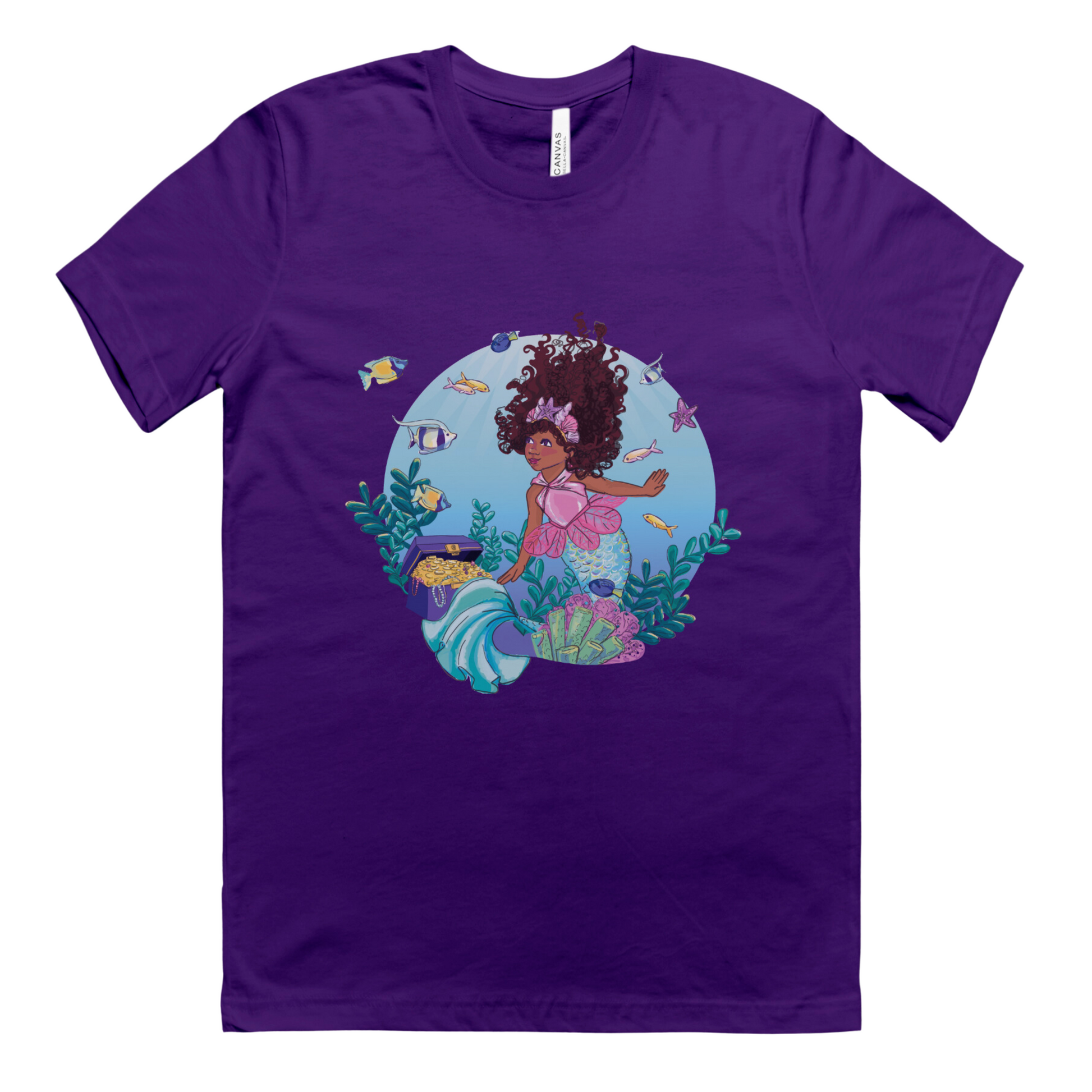 Adult Mermaid Short Sleeve Shirt (Purple)