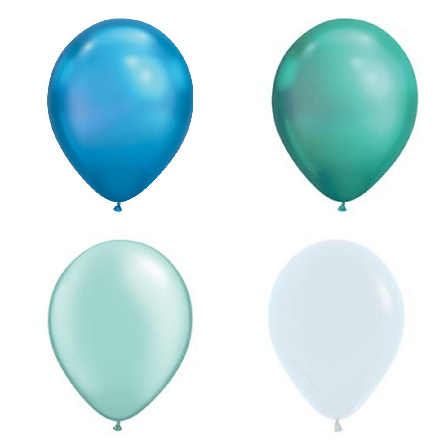 Mermaid Party Balloons Ocean Color Balloons