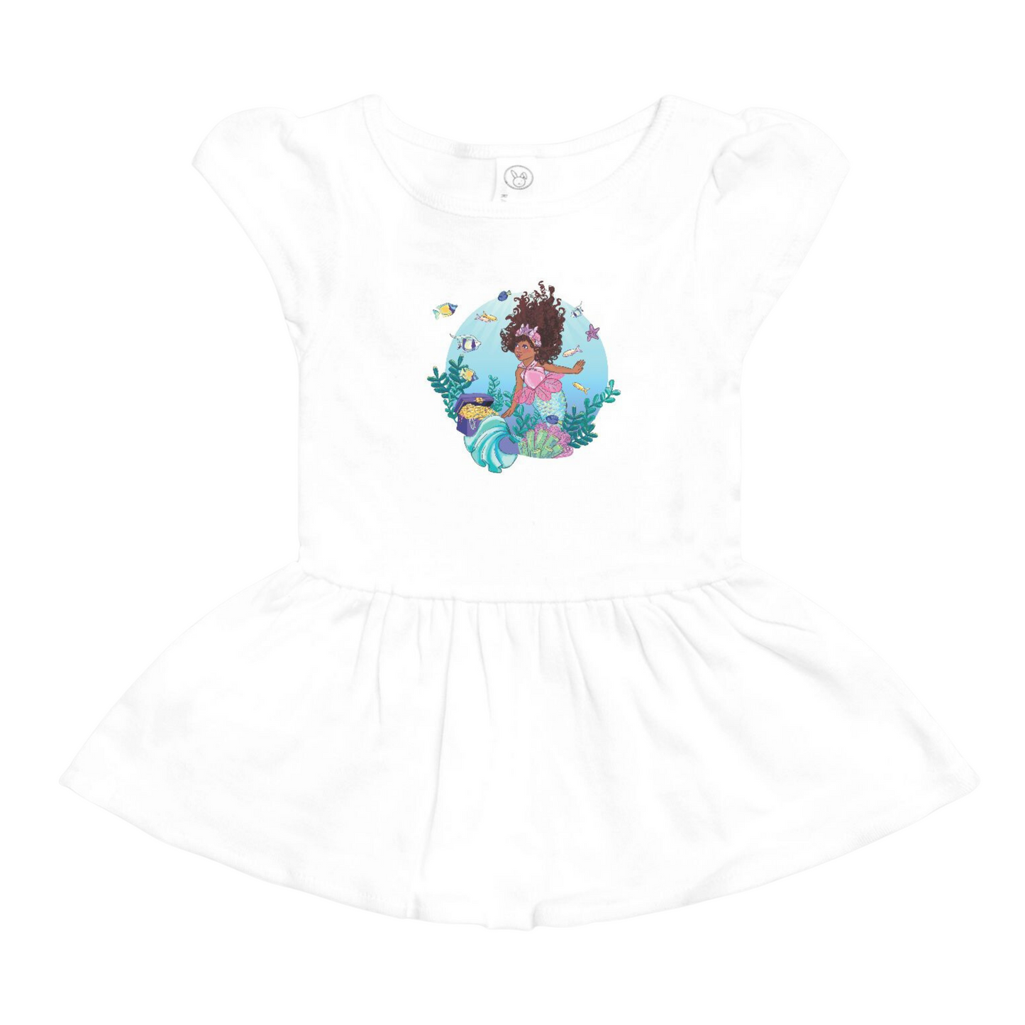 Baby Dress Mermaid in White