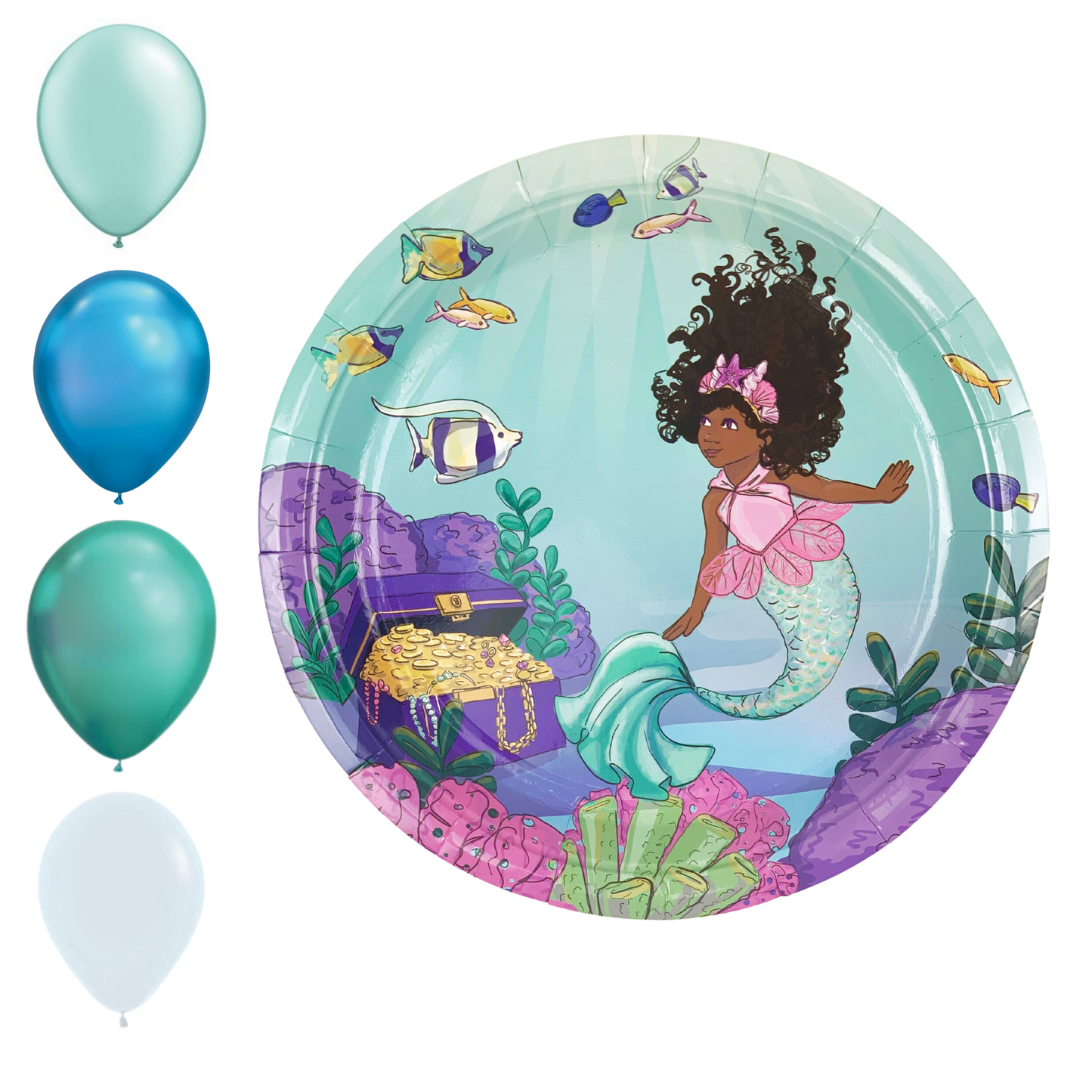 Latex Party Balloons | Mermaid Party Balloons Ocean Color Balloons