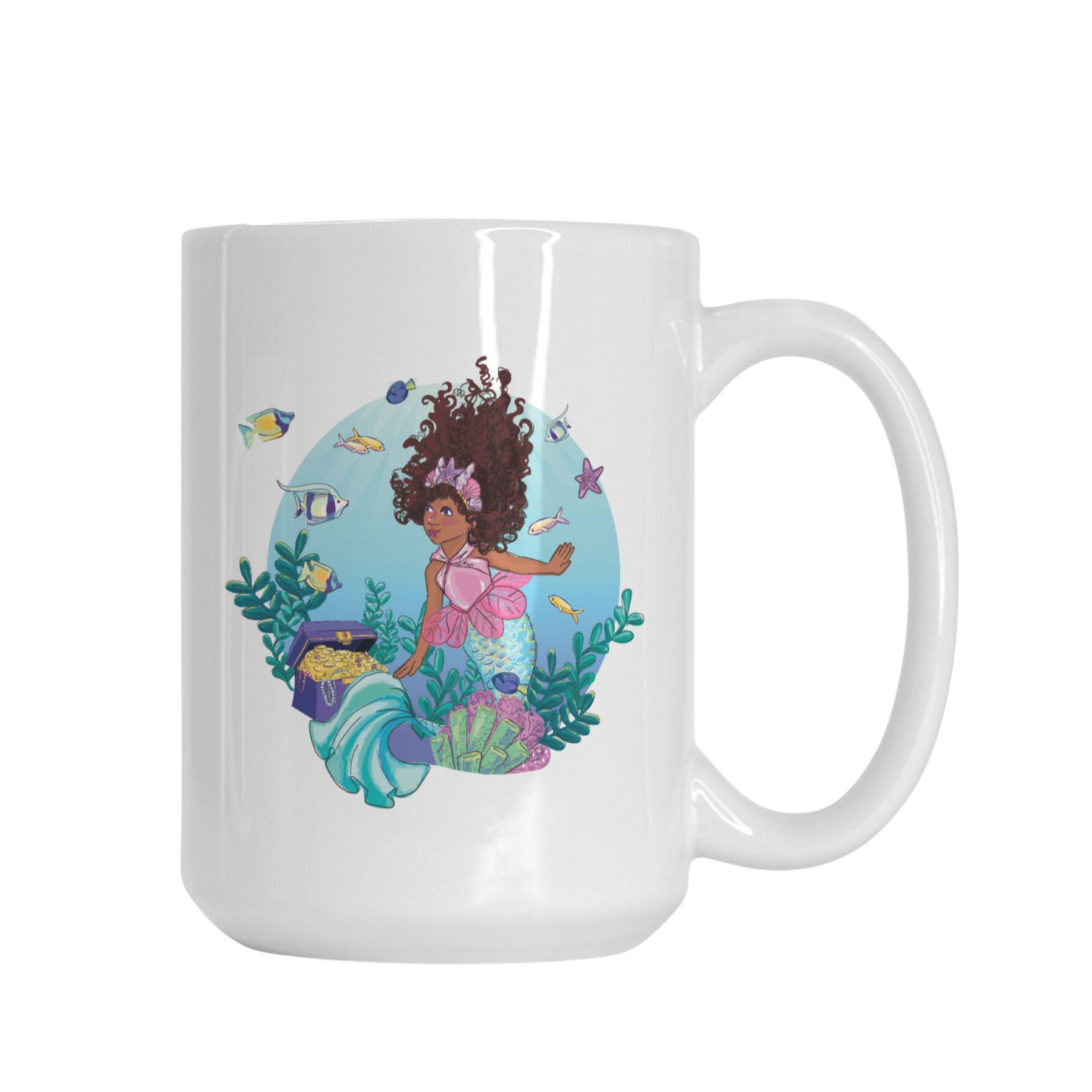 Black Mermaid Coffee Mug