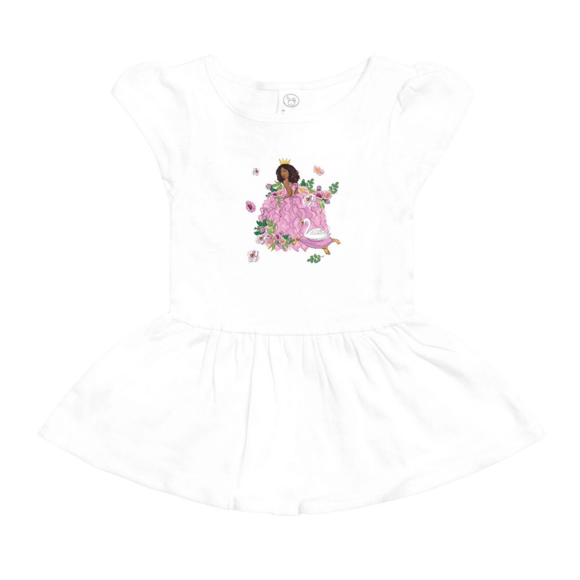 Baby Dress Swan Princess in white