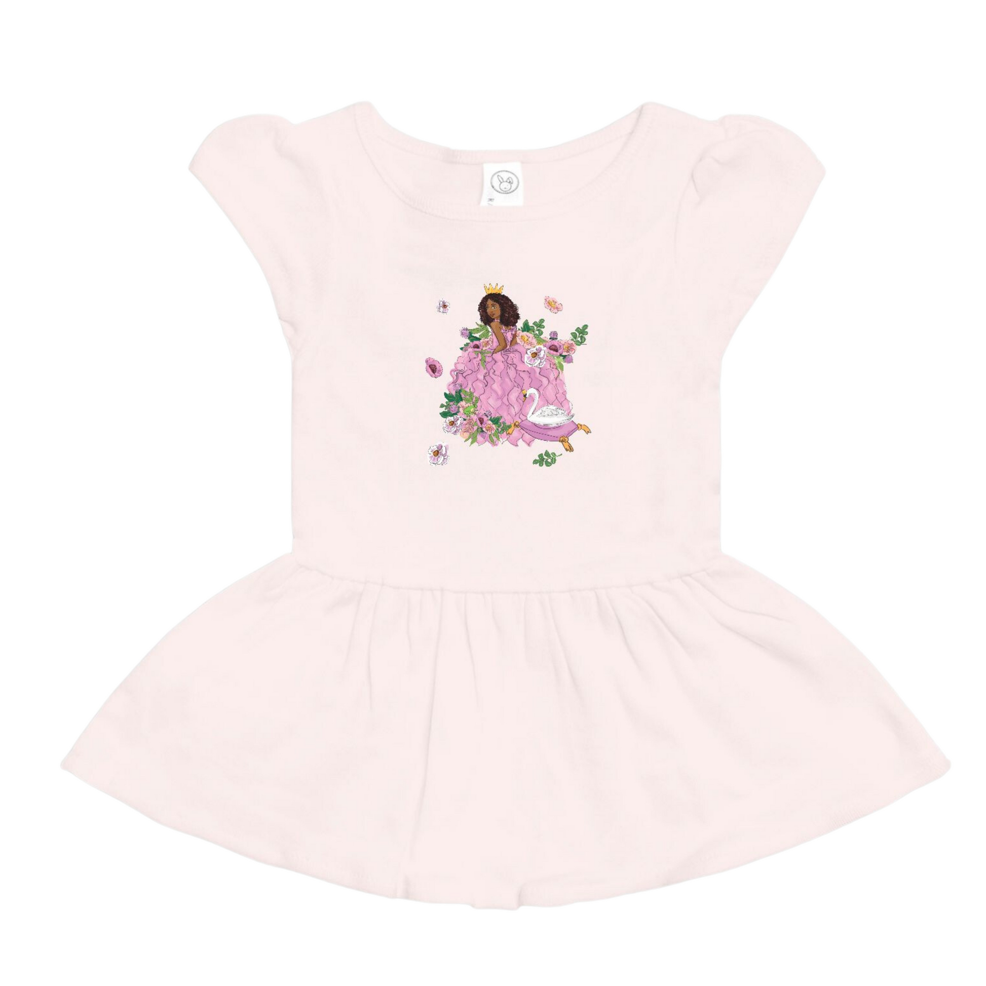 Baby Dress Swan Princess in pink