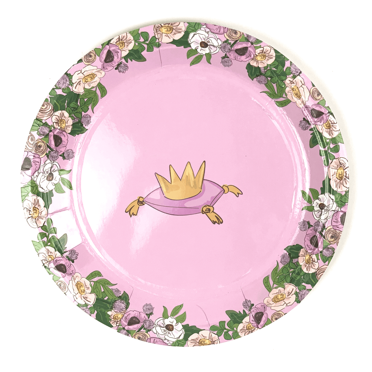 Princess Crown Paper Plates (Small) — included in the Swan Princess party set
