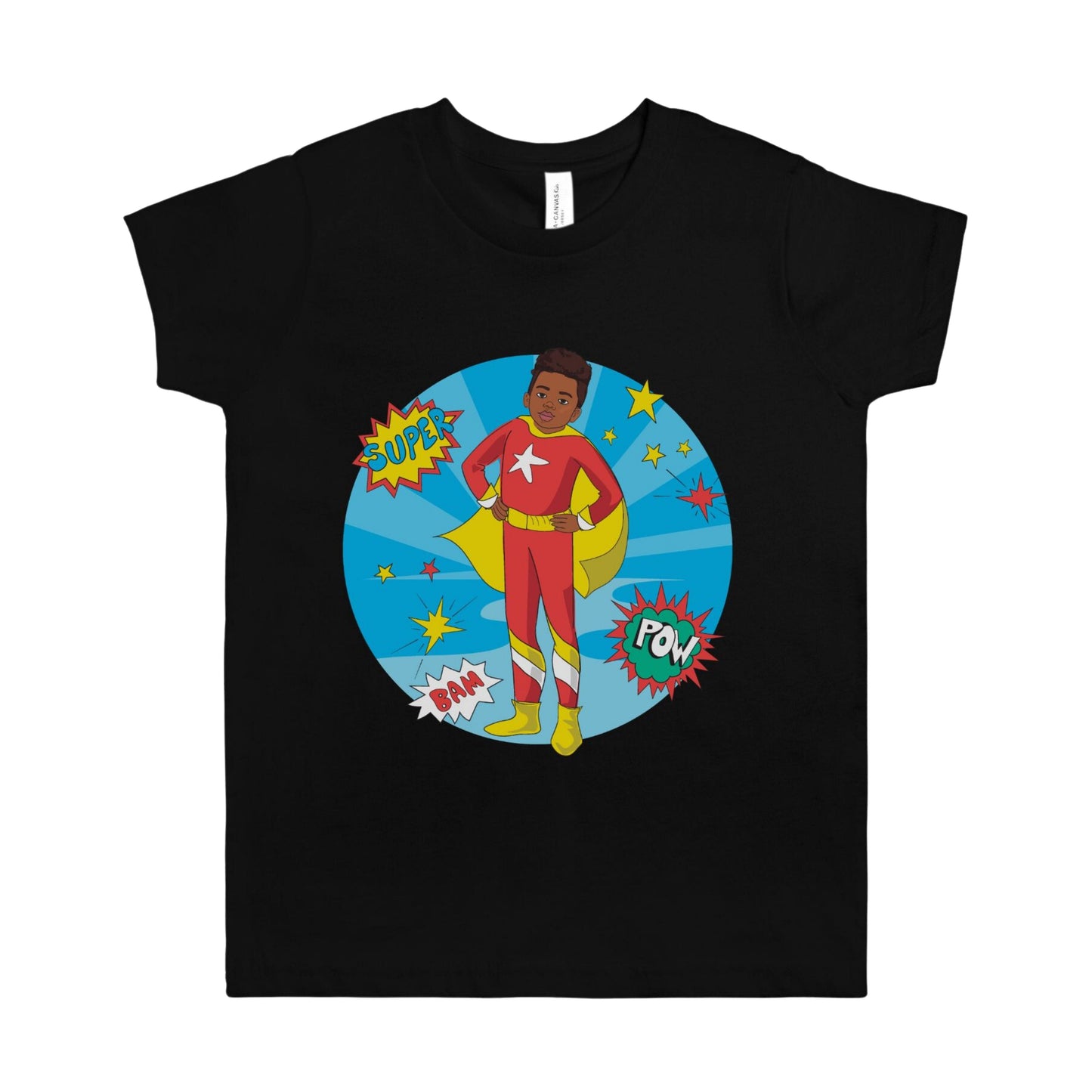 Kids Black Superhero Tee