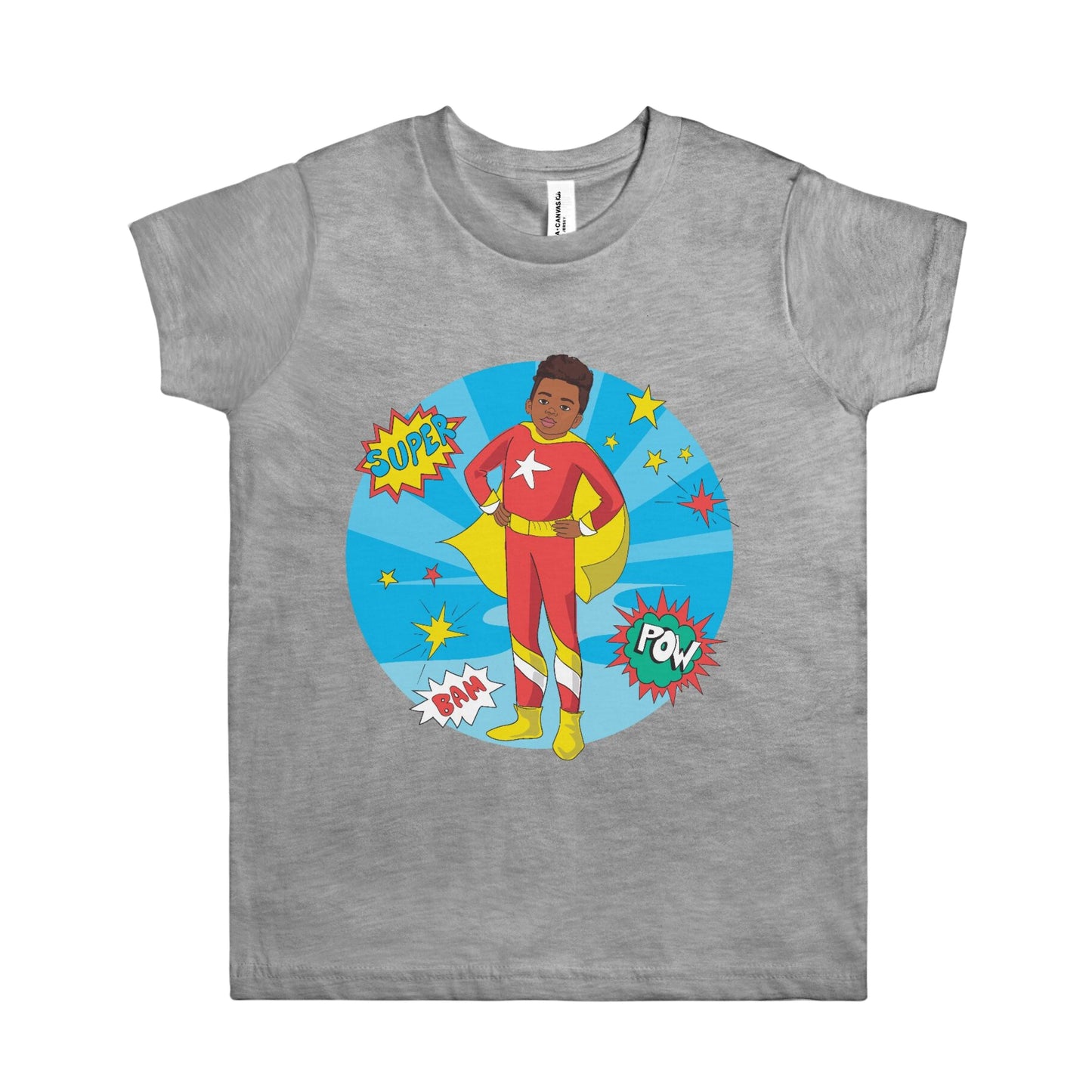 Kids Black Superhero Tee