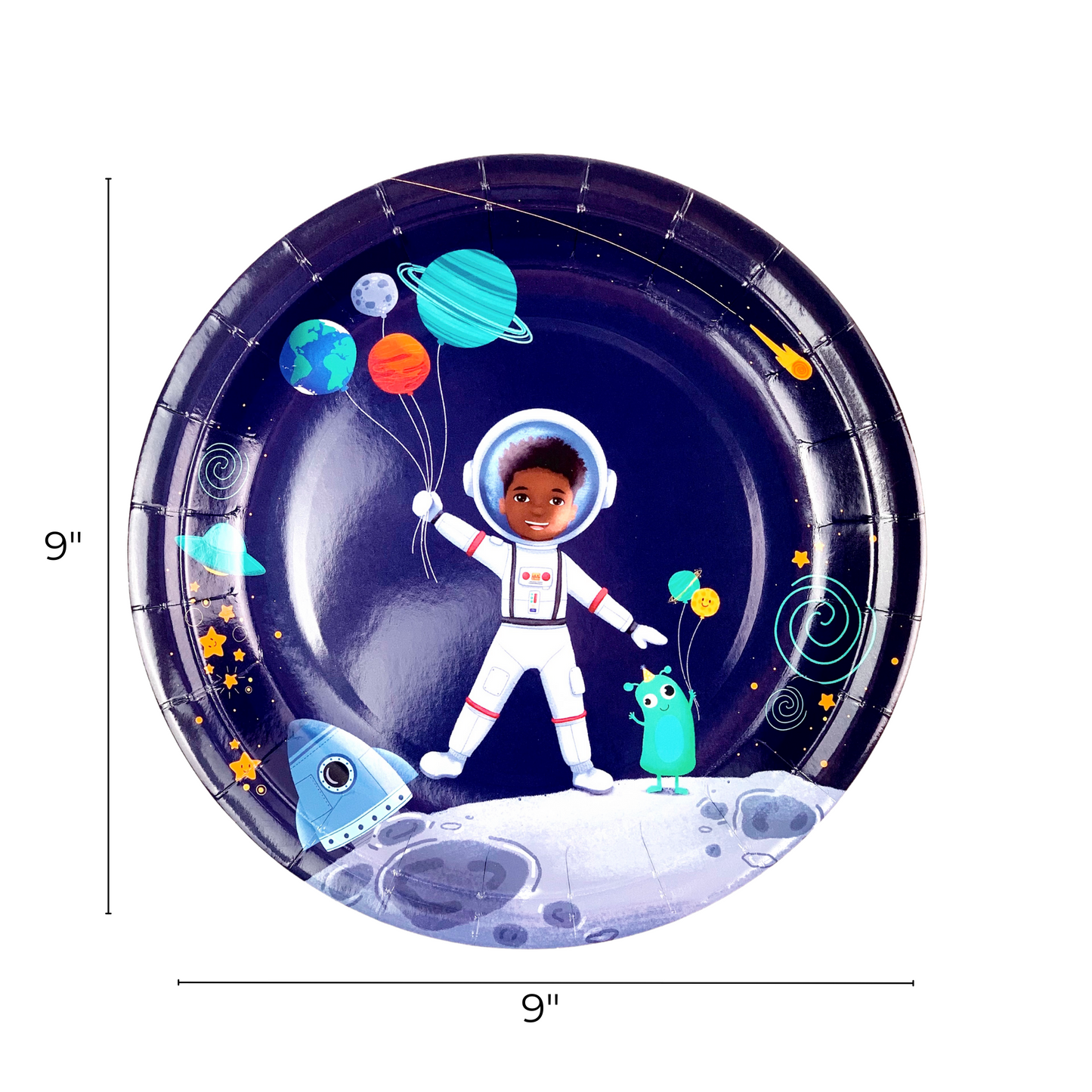 Astronaut Paper Plates (Large) | Blue