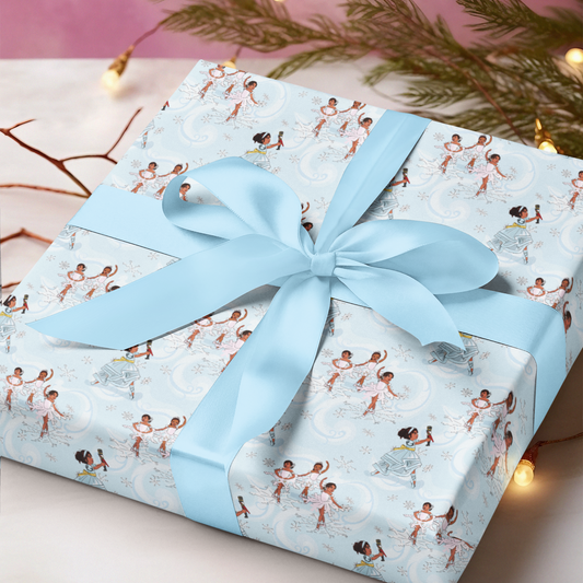 Ballerina Winter Dancers Holiday Wrapping Paper